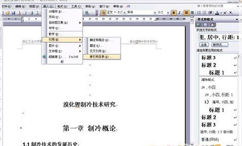 word2003怎么使文章弄出一个目录