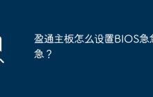 急需教授如何进行盈通主板的BIOS设置