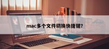 Mac multiple file switching shortcut keys?
