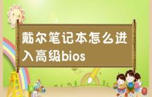 如何进入戴尔笔记本的高级BIOS设置