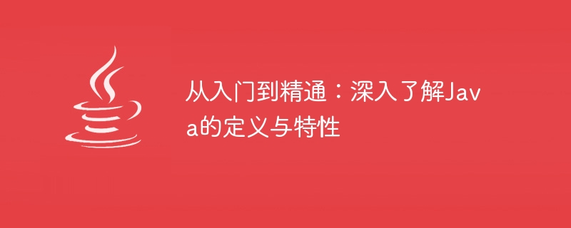 从入门到精通：深入了解java的定义与特性