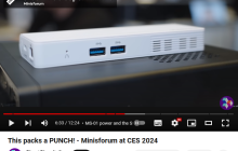 英特尔 N100 处理器搭载的 S100-N100 超级迷你 PC 在铭凡展出,支持 PoE 供电