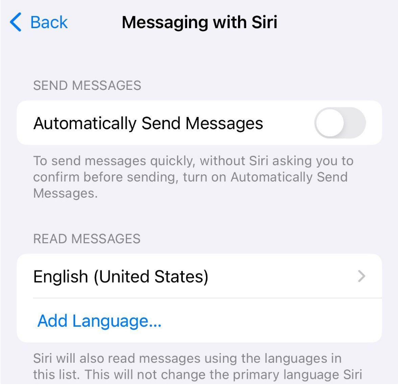 升级iOS 17.4 Beta 1 后如何让Siri指定其它语言朗读？