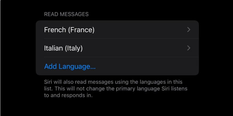升级iOS 17.4 Beta 1 后如何让Siri指定其它语言朗读？
