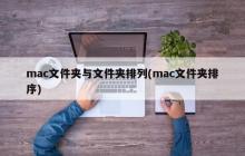 Mac文件夹的排列顺序