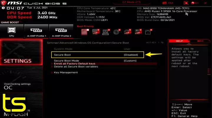 windows安全启动怎么关闭