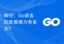 探讨：Go语言的发展潜力有多大？