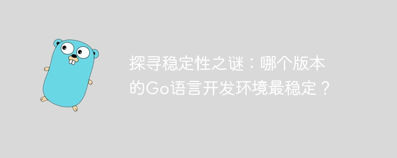 探寻稳定性之谜：哪个版本的go语言开发环境最稳定？