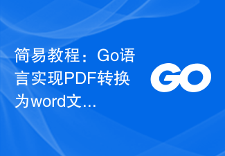 簡単なチュートリアル: Go 言語で PDF を Word ドキュメントに変換する