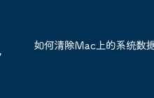 如何清除Mac上的系统数据