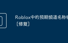 Roblox中的预期频道名称错误 [修复]