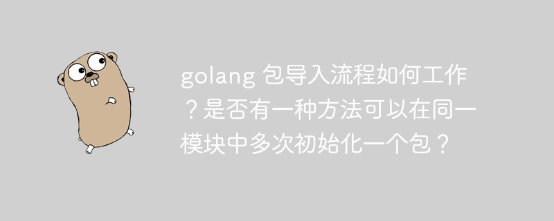 golang 包导入流程如何工作？是否有一种方法可以在同一模块中多次初始化一个包？