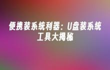 便携装系统利器:U盘装系统工具大揭秘