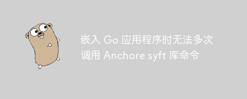 嵌入 go 应用程序时无法多次调用 anchore syft 库命令