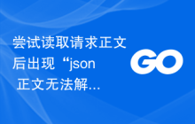 尝试读取请求正文后出现“json 正文无法解码：EOF”
