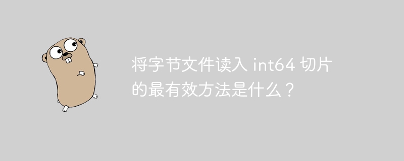 将字节文件读入 int64 切片的最有效方法是什么？