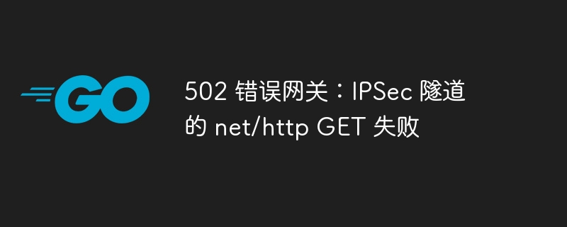 502 错误网关：ipsec 隧道的 net/http get 失败