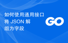 如何使用通用接口将 JSON 解组为字段