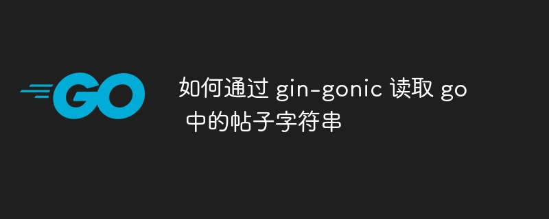 如何通过 gin-gonic 读取 go 中的帖子字符串