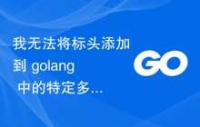 我无法将标头添加到 golang 中的特定多部分