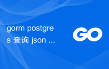 gorm postgres 查询 json 数组中的元素