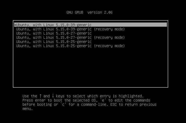 如何默认启动到 Linux 系统的旧内核
