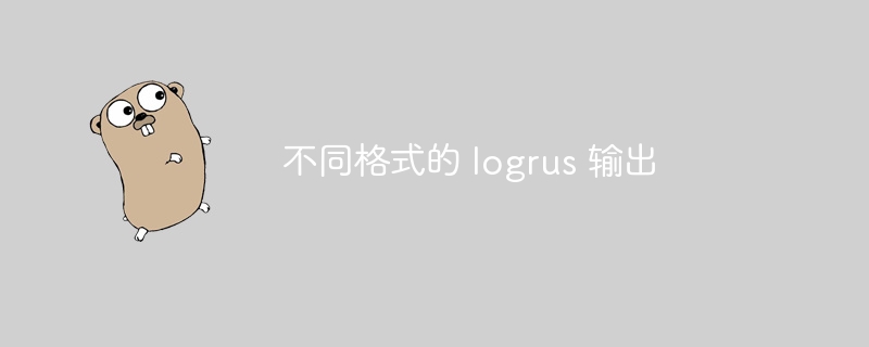 不同格式的 logrus 输出