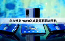 华为畅享70pro怎么设置返回键图标？