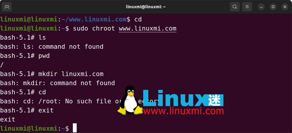 Linux上的chroot命令：如何在隔离的空间中运行和测试应用程序