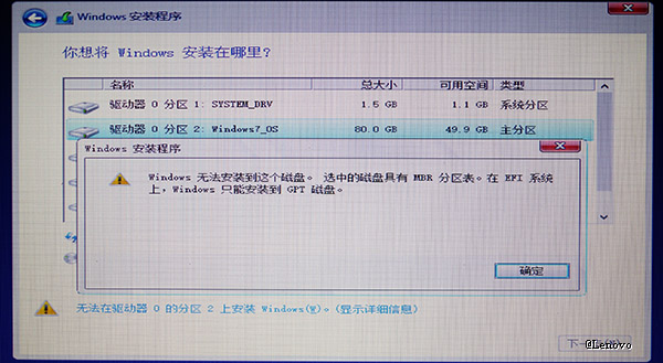uefiwin7 がドライブを見つけられません