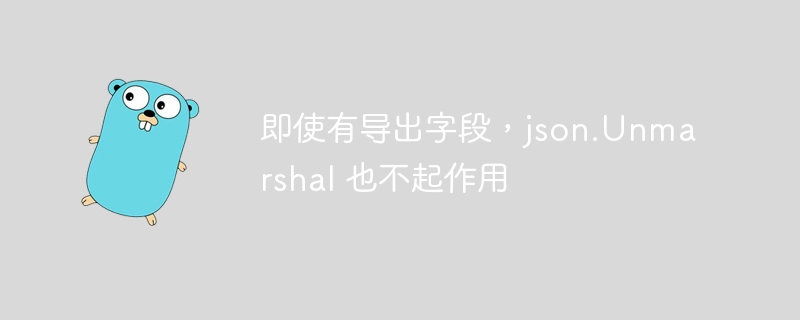 即使有导出字段，json.unmarshal 也不起作用