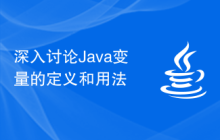 深入讨论Java变量的定义和用法
