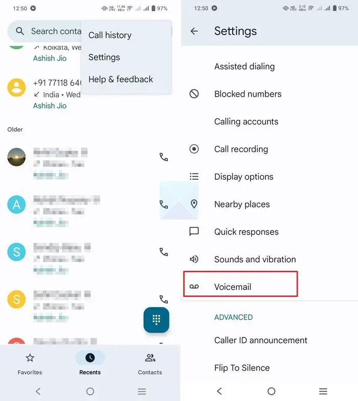 How to quickly reset VoiceMail password?