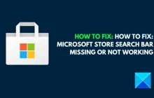 Microsoft应用商店搜索栏丢失或无法工作