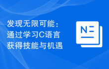 发现无限可能:通过学习C语言获得技能与机遇