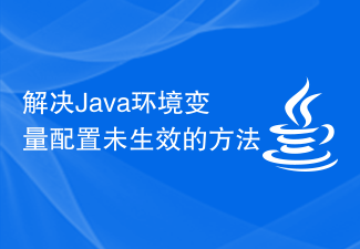 So lösen Sie das Problem, dass die Konfiguration der Java-Umgebungsvariablen nicht wirksam wird