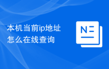 本机当前ip地址怎么在线查询
