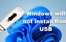 Windows不能从USB安装[修复]