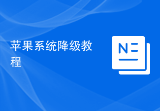 苹果系统降级教程