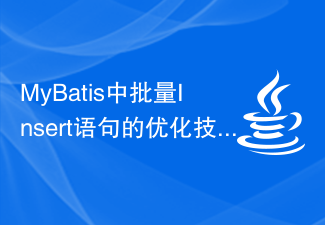 Teilen von Optimierungstipps für Batch-Insert-Anweisungen in MyBatis