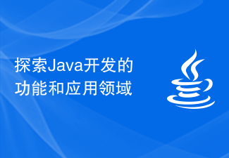探索Java开发的功能和应用领域