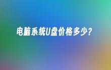 电脑系统U盘价格多少?
