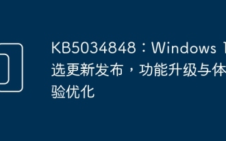 KB5034848:Windows 11 選用更新發布,功能升級與體驗最佳化