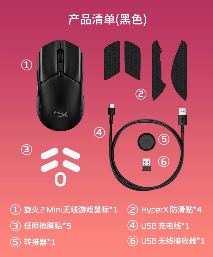 HyperX 旋火 2 Mini 无线游戏鼠标发布：配置不变缩小尺寸，首发价 599 元