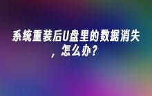 系统重装后U盘里的数据消失，怎么办？