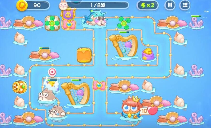 《保卫萝卜4》海的闺女第96关通关攻略