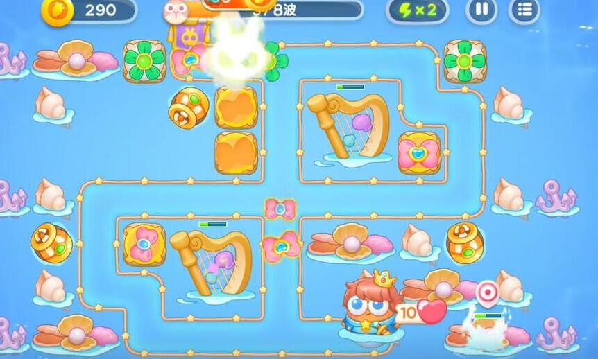 《保卫萝卜4》海的闺女第96关通关攻略