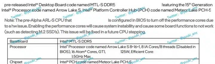 英特尔酷睿 i7-15700K / i9-15900K 规格曝光：Intel 20A + 台积电 3nm 工艺