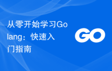 从零开始学习Golang:快速入门指南