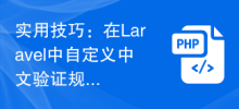実践的なヒント: Laravel で中国語の検証ルールをカスタマイズする